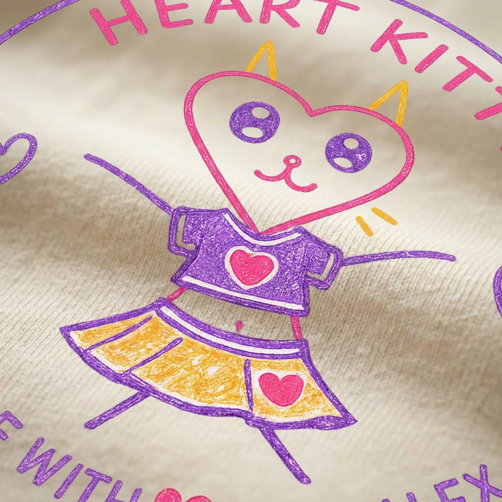 Crop Top Kitty in Natural — close-up detail 2