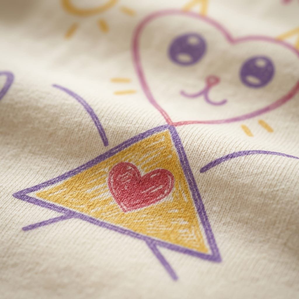 Made With Love Tee in Natural — close-up detail 2